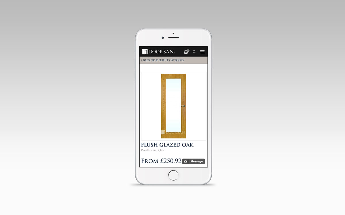 Doorsan website on a mobile