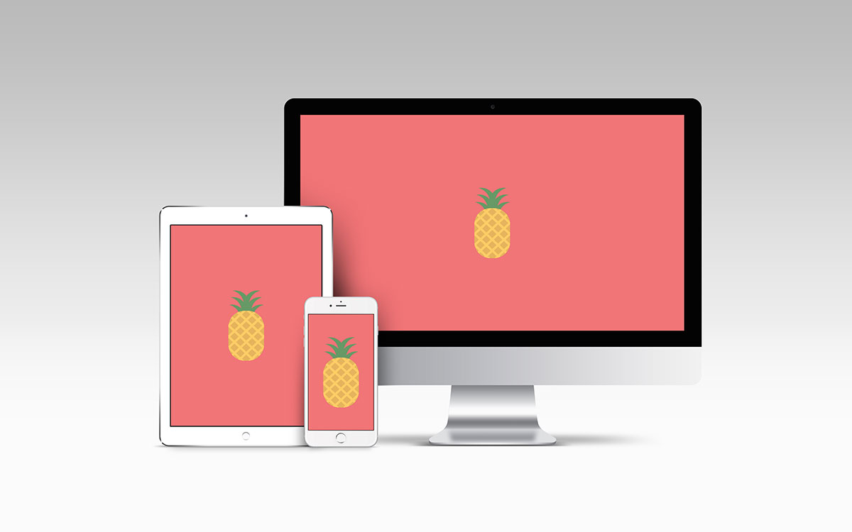 Red Pineapple website on tablet, mobile and desktop