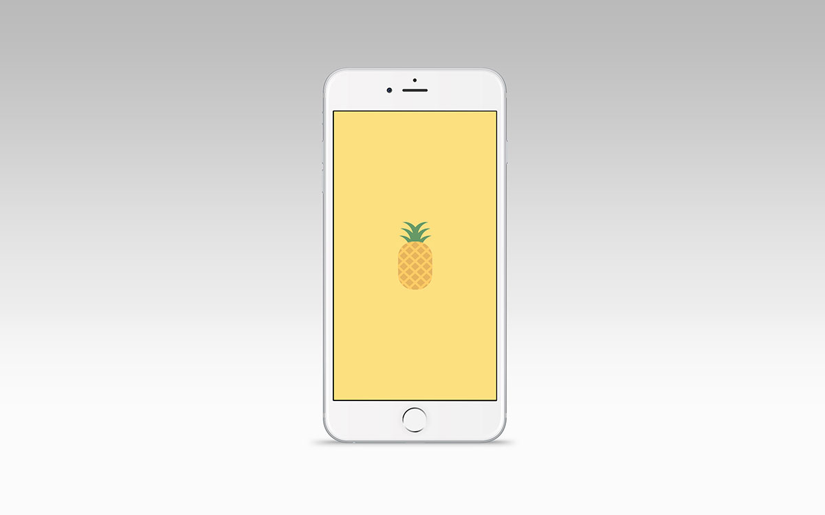 Yellow Pineapple website on a mobile device